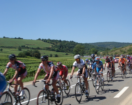 Tour de France zooms through Burgundy.JPG